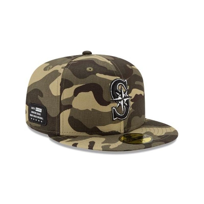 Seattle Mariners Gorra | New Era MLB Armed Forces Weekend 59fifty Fitted Cap Mexico - Verdes